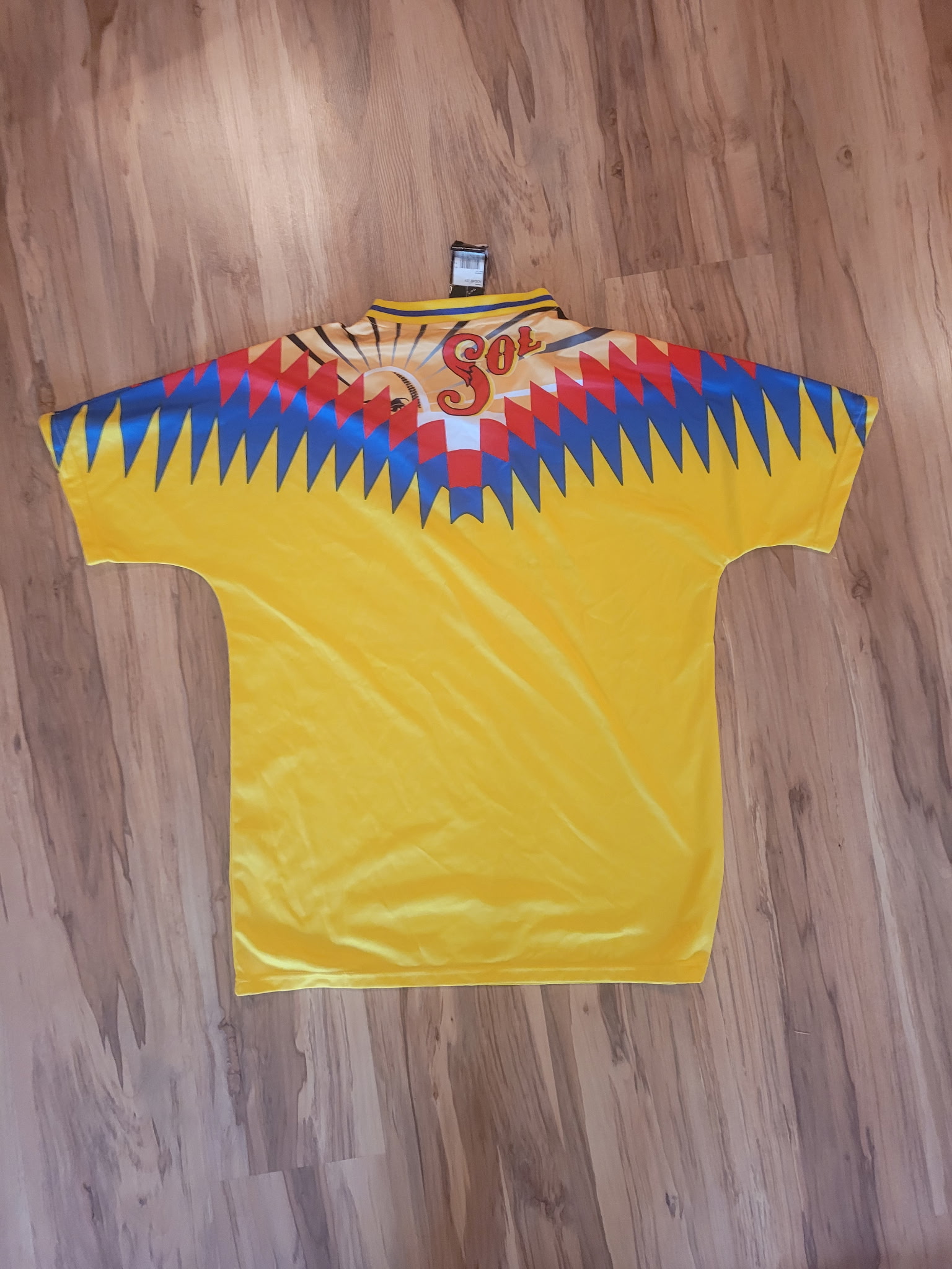 Adidas Club América Coca-Cola Jersey - Yellow/Black/Red/Blue Zigzag